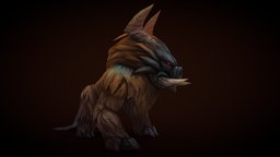 Predator Boar diffuse-only, handpainted, lowpoly