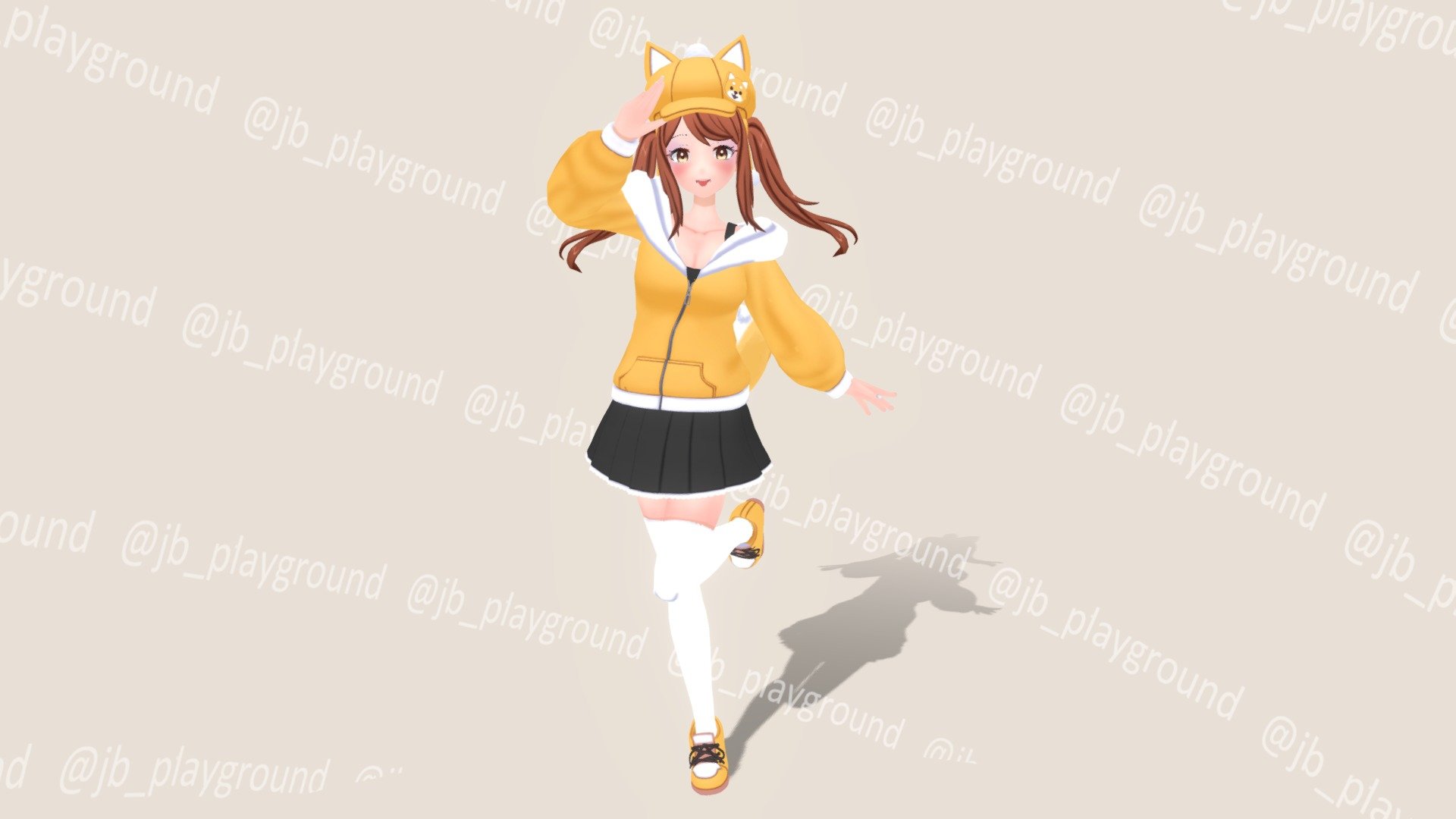 Hi everyone, this is my latest commission from vtuber Mikan. You can follow her @orangeisborange . Her character design is adorable and cheerful. Since Shiba inu is one of my favourite dog species, I have tons of fun modelling her. I will post more of my commission models here if I managed to get permission from my cilents.

Yes, I have to add watermarks because someone tried to plagiarize my work 3d model