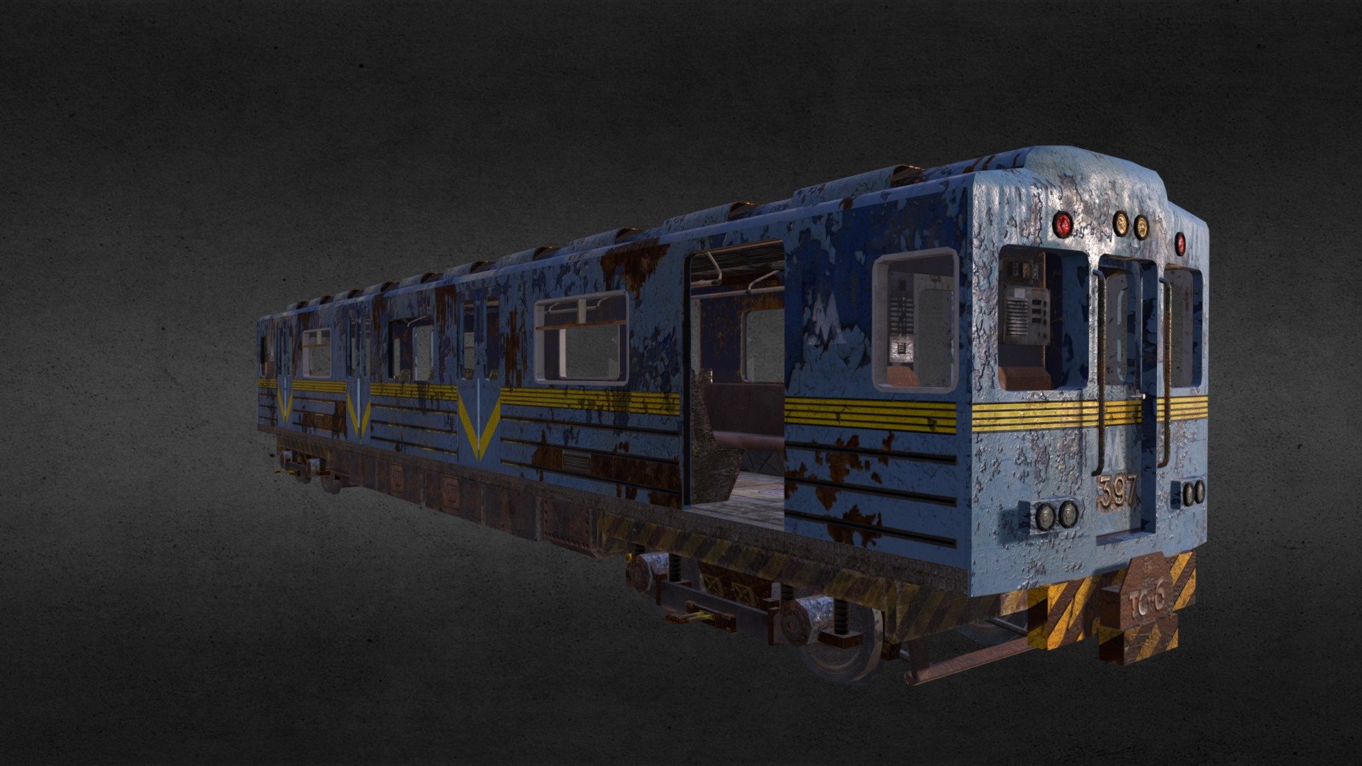 Kyiv city Train - 3D model by Vadim_Boyko 3d model