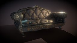 Antique Victorian Love Seat victorian, sofa, ornate, couch, ww2, australia, wwii, melbourne, surreal, polycount, pax, eden, video-game, horror-game, gold-leaf, victorian-furniture, gold-rush, love-seat, substance, low-poly, substance-painter, halloween, history, horror, victorian-era, missing-mountain-dev, migw, gdau, paxaus