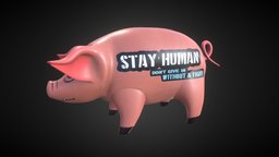 Pink Floyd Pig 3D, Animals pig, animals, pinkfloyd, rocknroll, darksideofthemoon, stayhuman, animalspinkfloyd, artpinkfloyd, wishyouwerehere, pinkfloydart, pinkfloydfans, pinkfloydlove, pinkfloydthewall, pinkfloydtshirt