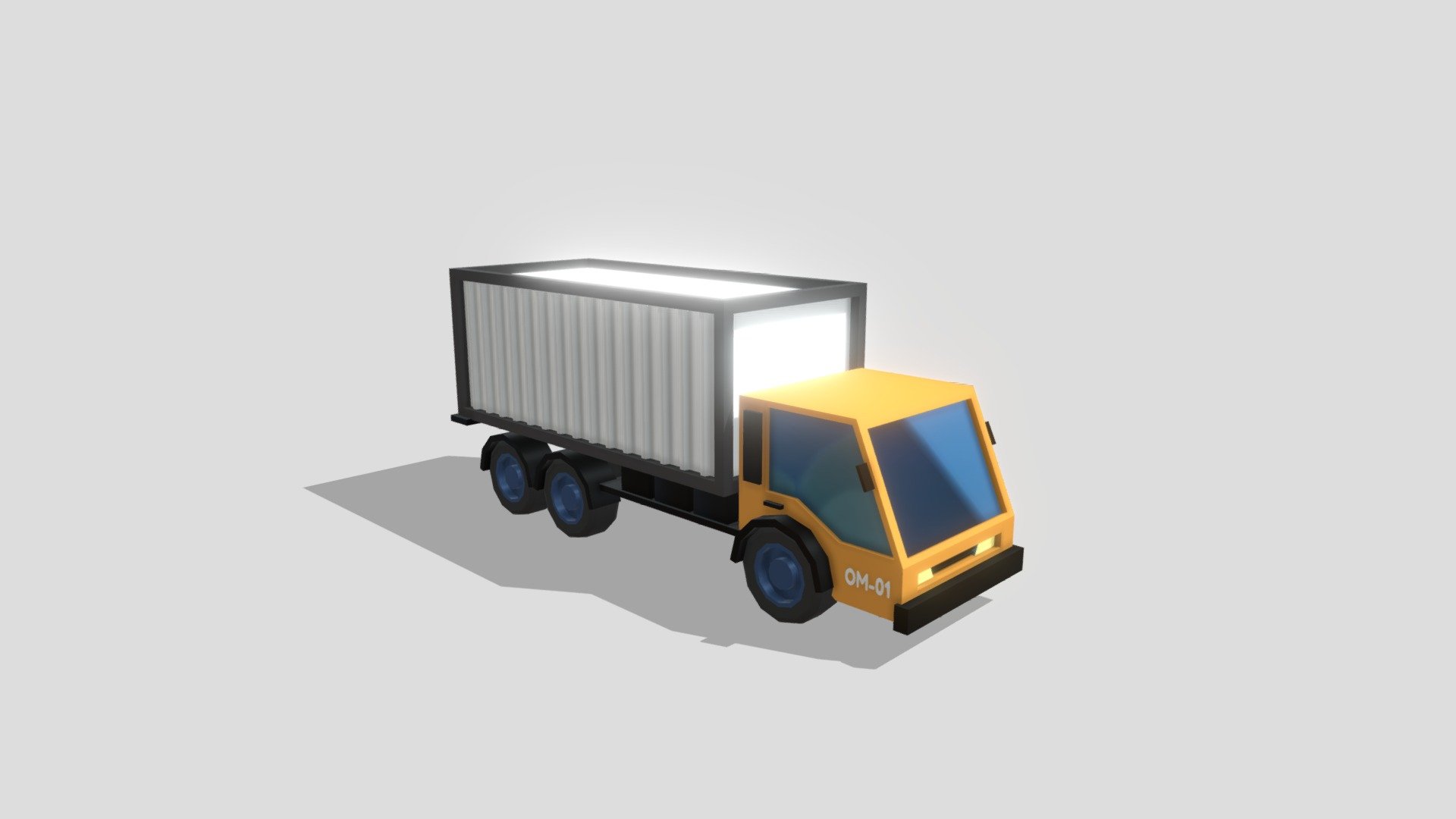 Low Poly Container Truck asset. Change the materials to your liking 3d model