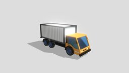 Low Poly Container Truck