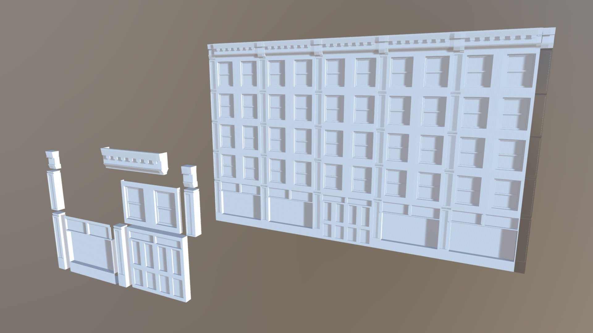 Modular Building Front - 3D model by awramos 3d model