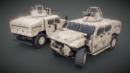 RENAULT SHERPA TOWER M2H2 (DESERT CAMO) france, armor, brazil, armored, army, mods, tank, game-ready, herstal, military-vehicle, mrap, sherpa, rts-game, rts-model, game, vehicle, lowpoly, car, m2h2