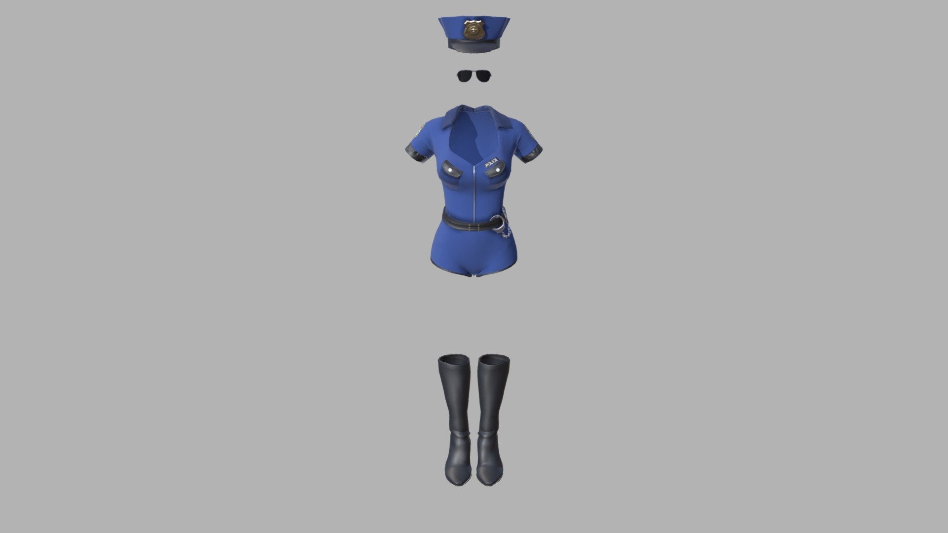Police - 3D model by anholl 3d model