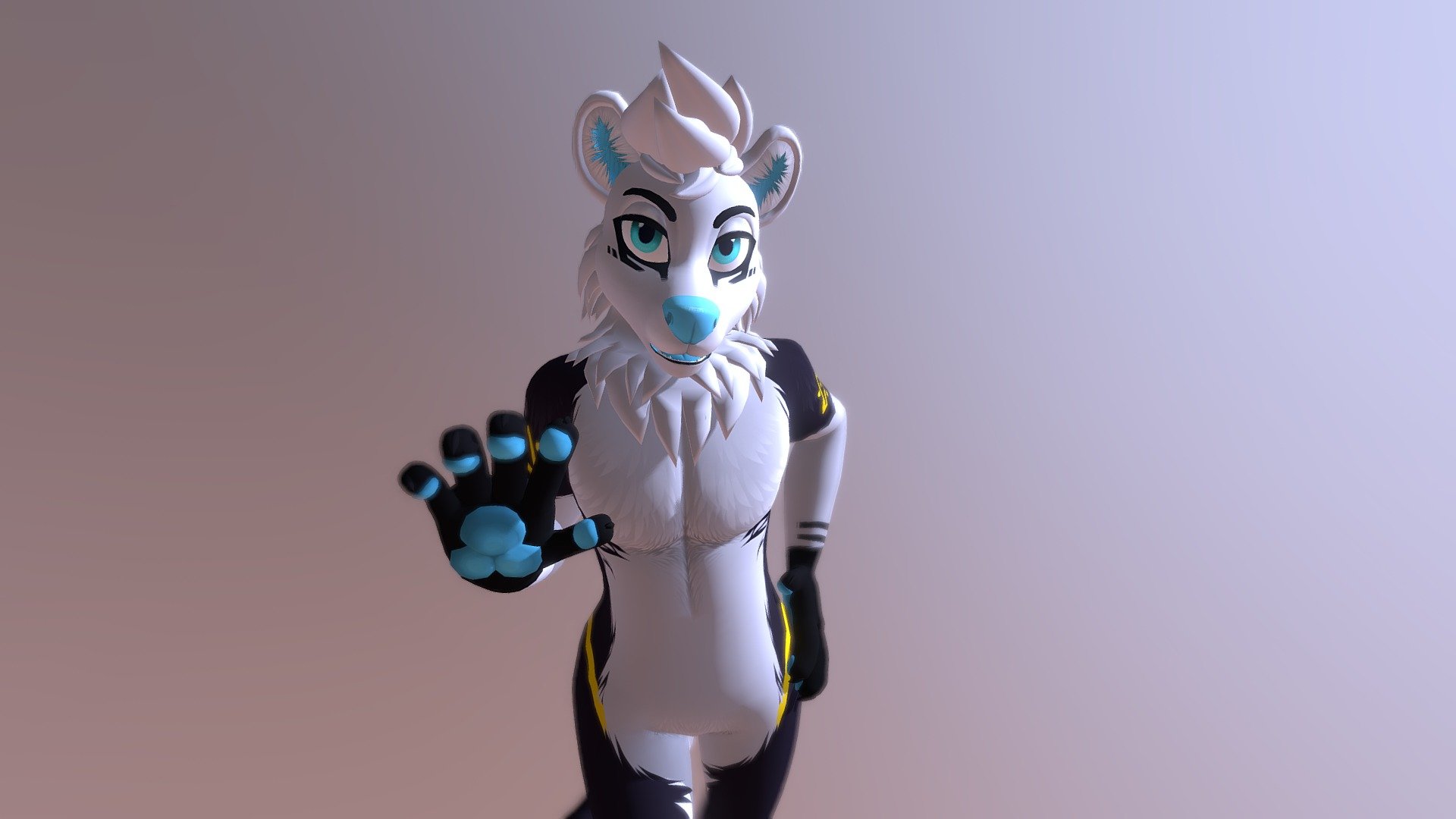 Minx Avatar made as a commission to be used in VRChat back in late 2019! - Minx VRChat Avatar - 3D model by Meelo 3d model