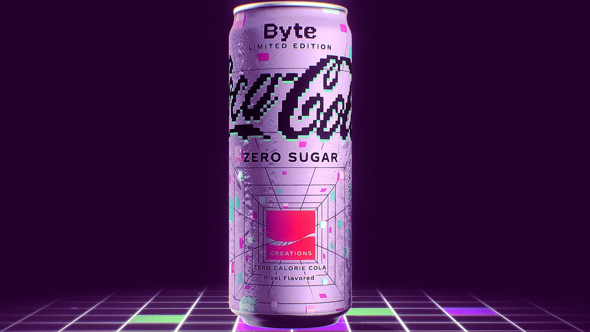 The first-ever Coca-Cola® flavor born in the metaverse, Coca-Cola® Zero Sugar Byte celebrates the everyday magic of pixels coming together to facilitate digital connection 3d model