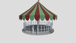 Carousel tent, circus, fun, cone, umbrella, park, carousel, carnival, amusement, perkoules