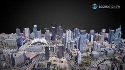 La Défense Paris paris, drone, ville, aerial, defense, arche, aerienne, modelisation, place, puteaux, neuilly-sur-seine, nanterre, quartier, garenne, 3d, city, courbevoie