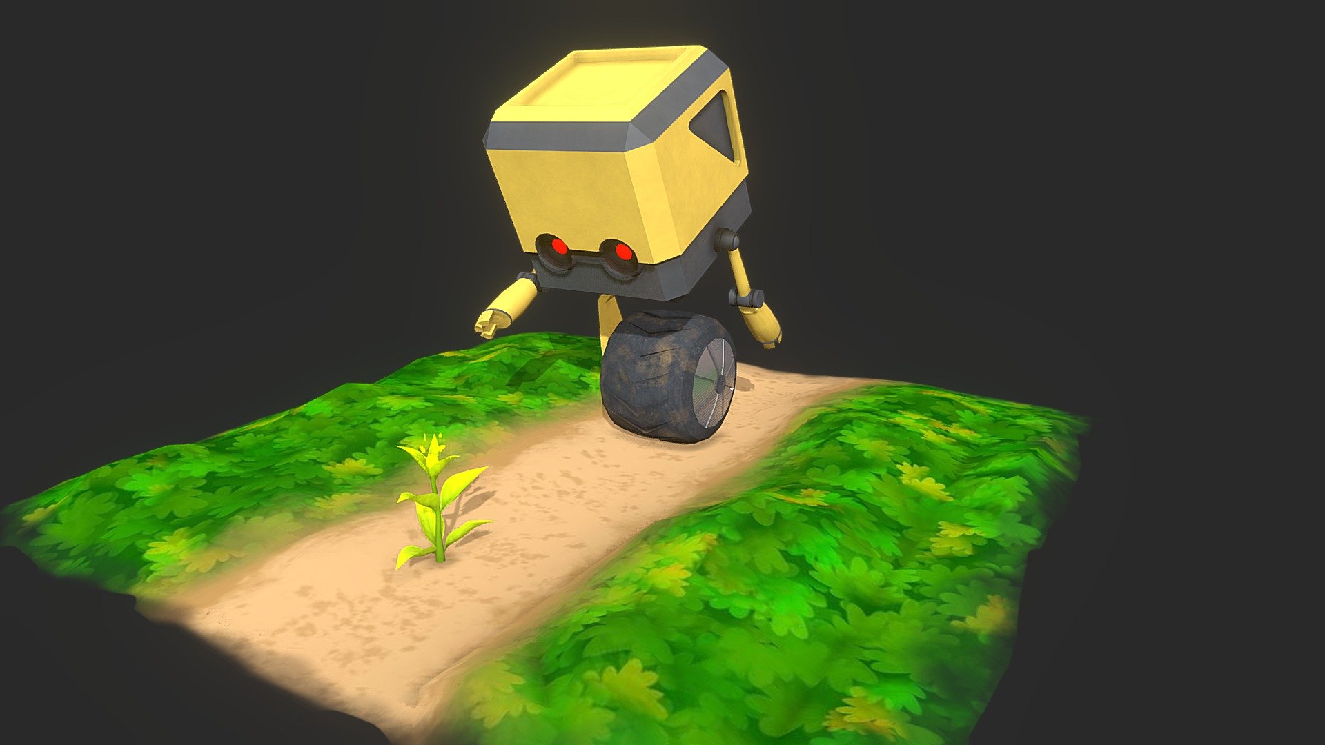 I made this low-poly robot using BLENDER &amp; KRITA.
Hope you like it.
Download original Blender file here: 
https://ko-fi.com/satendra5286/shop
Ckeck the small video of making here: https://www.youtube.com/watch?v=GY5ji7Xj70Y - Low poly Robot - Download Free 3D model by Satendra Saraswat (@satendra5286) 3d model