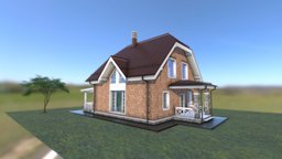 Cute House modern, project, cute, little, cottage, villa, small, residential, architect, fashion, roof, architectural, vr, nice, britain, showcase, virtualreality, 3d, lowpoly, model, house, home, sketchfab, download