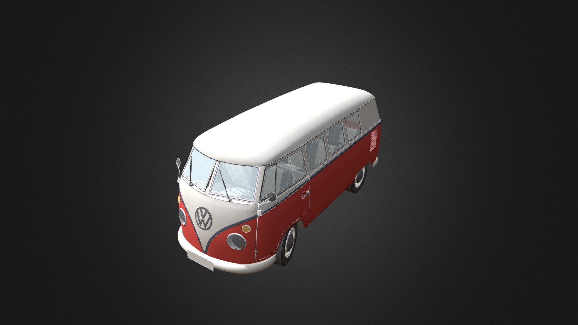 The Volkswagen Type 2, known officially (depending on body type) as the Transporter, Kombi or Microbus, or, informally, as the Bus (US) or Camper (UK), is a forward control panel van introduced in 1950 by the German automaker Volkswagen as its second car model 3d model