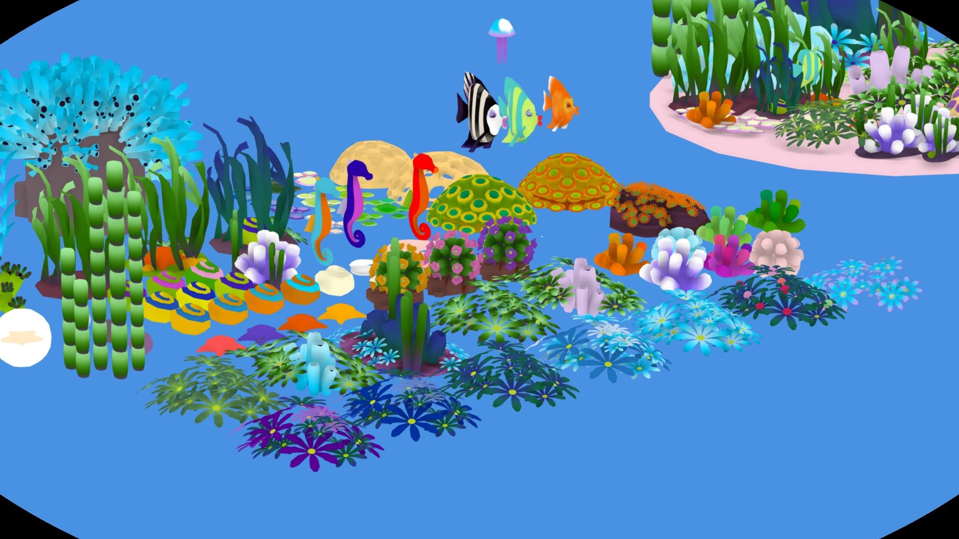 73 low poly assets 1 shared texture sheet 
Animated creatures - 73 models Low poly Reef - Buy Royalty Free 3D model by NatalieV 3d model