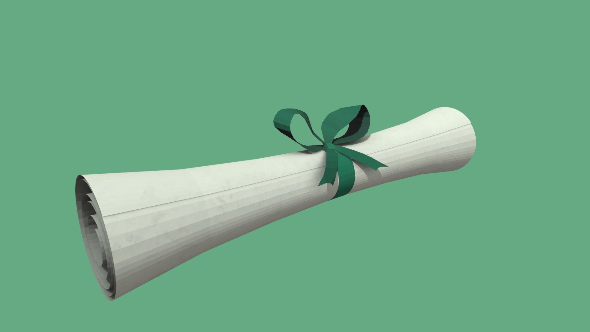 A 3d model of a diploma scroll. [Made with Blender 2.8]

This is a commission.

Commission Type: Basic - Diploma [Commission #2] - 3D model by Memorie 3d model