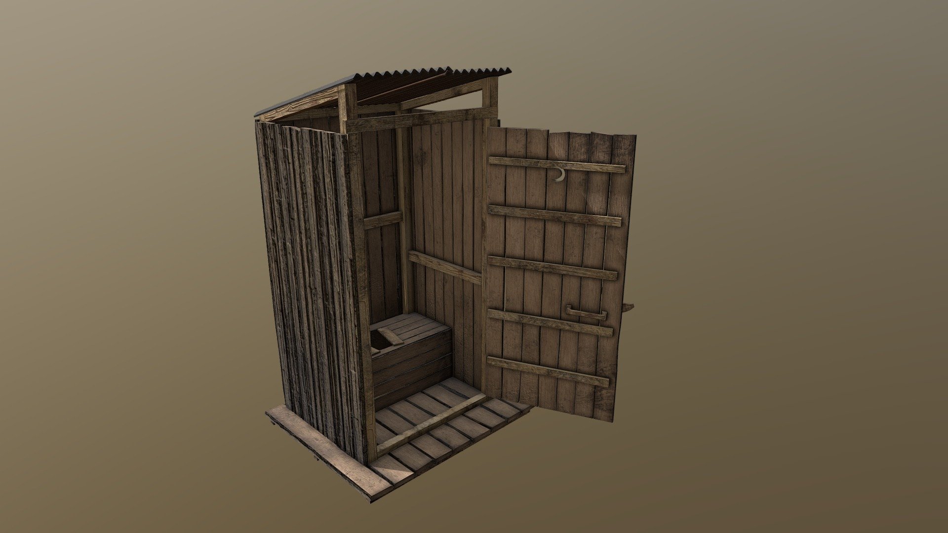 11k: tris
6 materials: 2k
average texel density: 8+-

https://www.artstation.com/artwork/ZevE4X - Outhouse/toilet - 3D model by lilnoisYmeercat 3d model