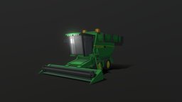 Combine Harvester pixel-art, blockbench, low-poly, combineharvester