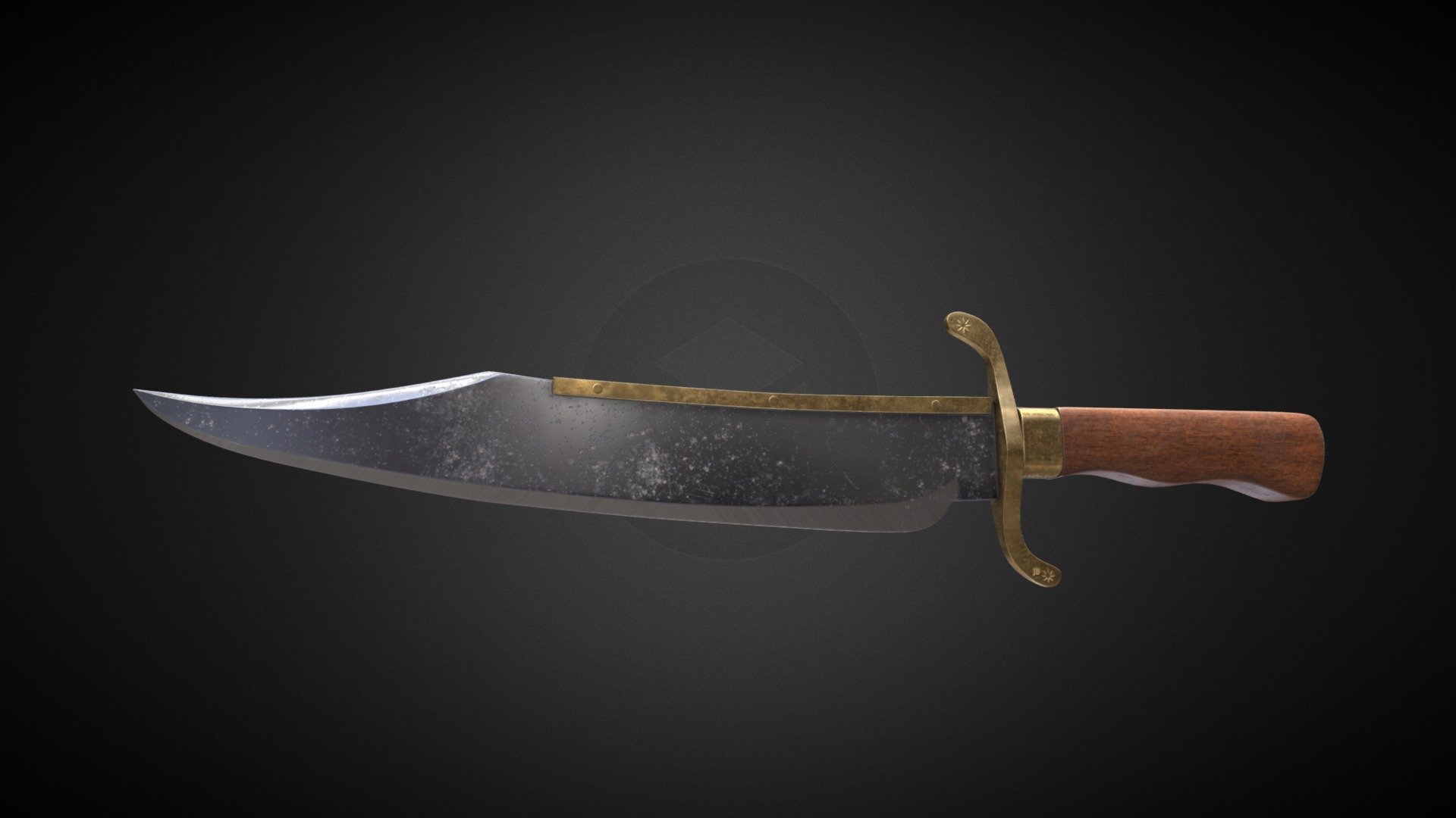 Knife inspired by Musso Bowie knife. Full length is 42.9 cm (16.89 inch).

Modelled in Blender and textured with Substance Painter (4K) 3d model