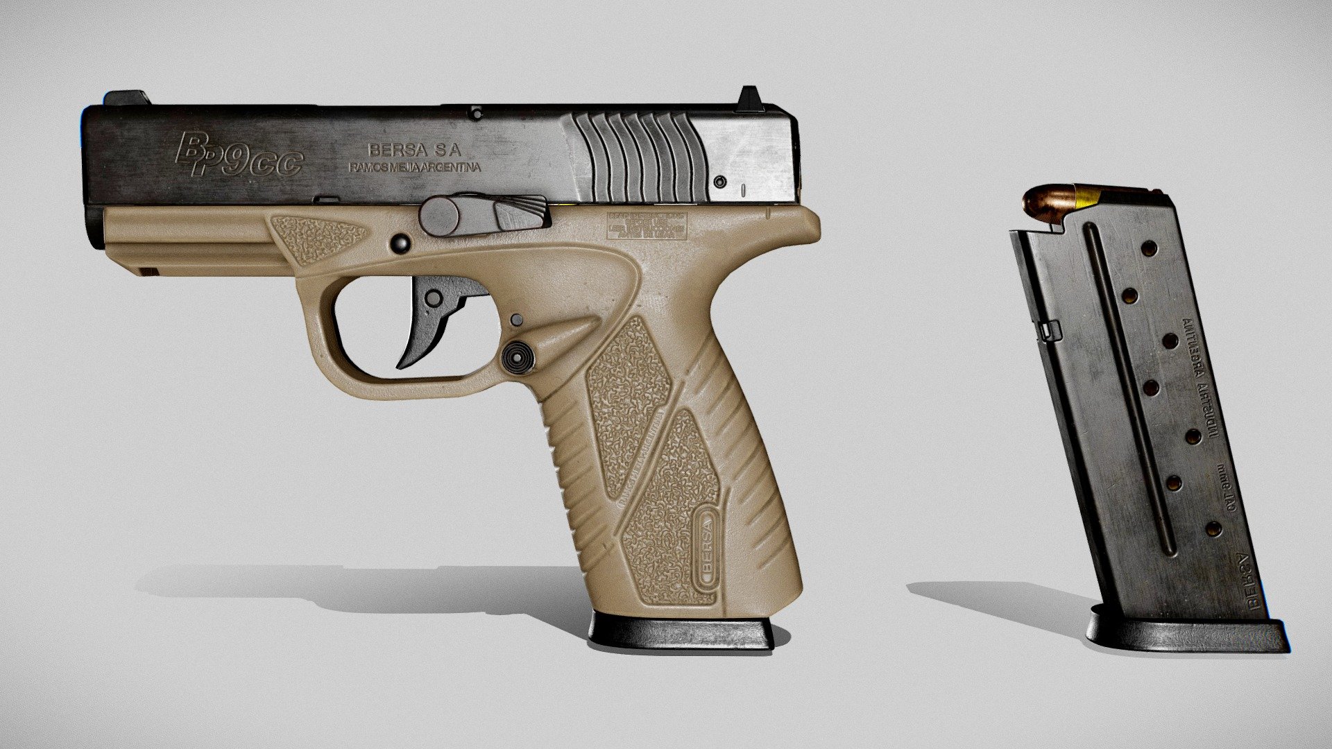 personal work! - Handgun BP9cc - 3D model by PRVXY 3d model