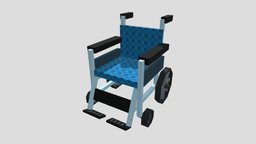 Wheelchair in Minecraft wheelchair, mc, pixel-art, blockbench, minecraft, vehicle, voxel