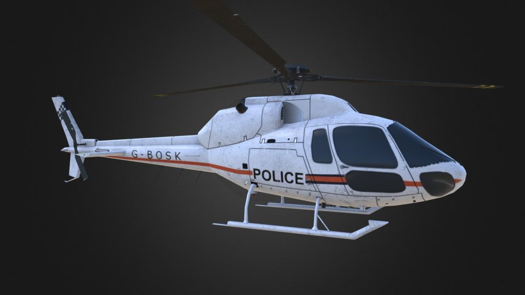Helicopter (Police) - 3D model by remebox 3d model