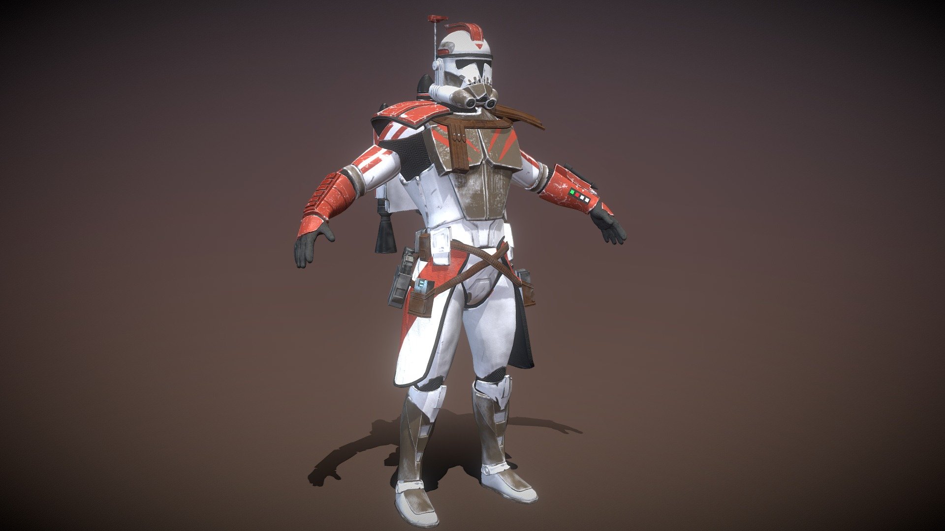 An Arc Clone Trooper Soldier ready for a Game Engine, I included the OBJ and FBX.MA And Blender file the model has 28004 verts, 54471 edges, 26635 polys, 51460 tris Textures are 4096 x 4096 legs, torso, pistol and jetpack. Each has diffuse, roughness, metallic, normal and the necessary has emissive maps png if you need 3D Game Artist or 3D Printing artist I can do commission works 3d model