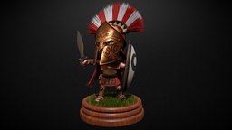 Spartan enomotarch toy style warrior, spartan, charactermodel, toysoldier, warrior-character, noai