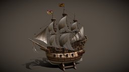 Spanish Galleon toy_style galleon, toymodel, toystyle, noai, galleonship, spanishship