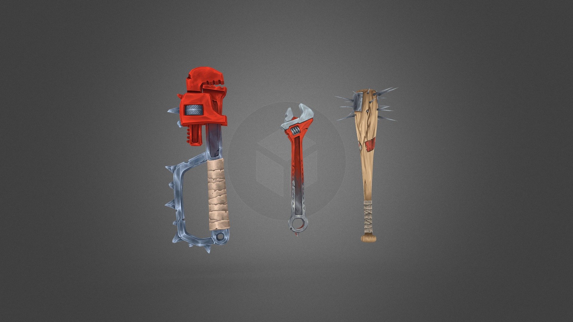 This is an 3D exercise to get in 3D again. Just basic modelling and handpainting diffuse maps. This is based
on an concept i did for a privat project of mine.
Here is the link to my concept on Artstation:
https://www.artstation.com/artwork/6aJ93O - post apocalyptic weapons - 3D model by kerimturay 3d model