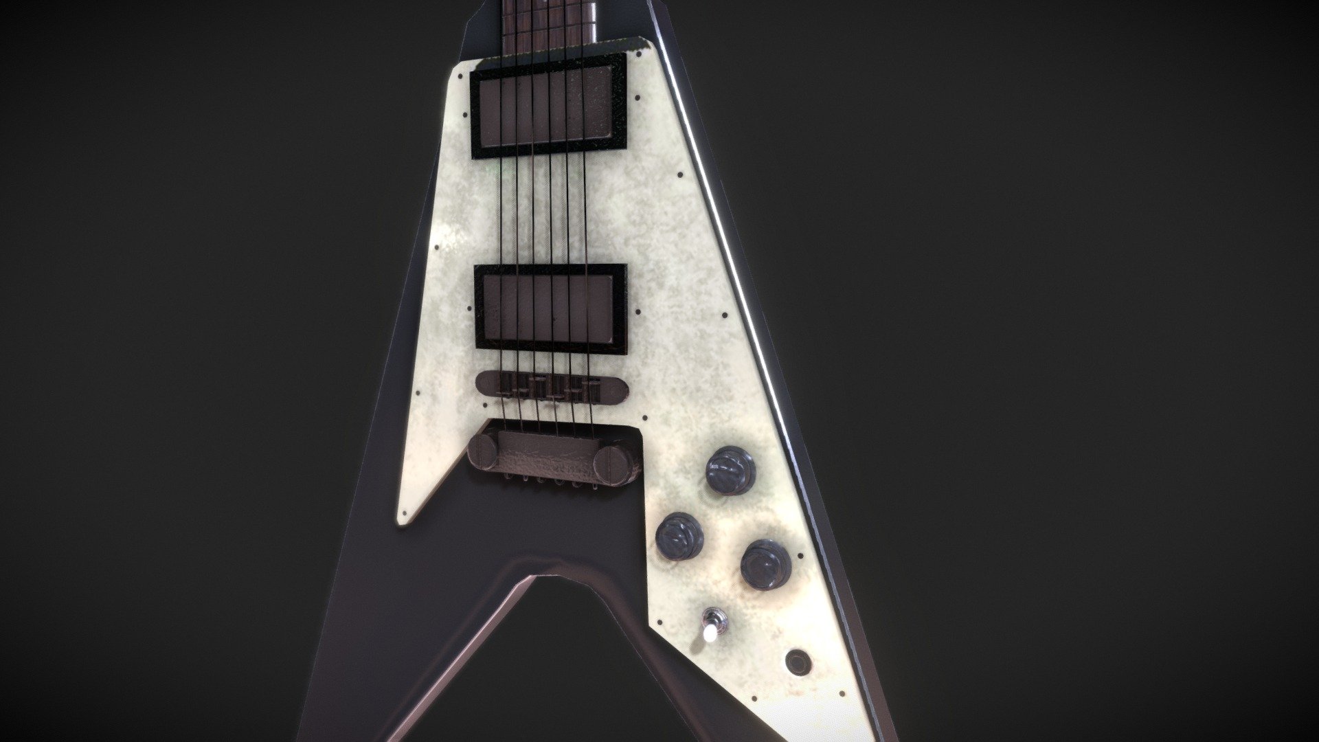 3D Low Poly game ready model, and render ready of a electric guitar, with finished interior and ready to animate (not animated).

Created with Blender 2.91.
Textured in Substance Painter.
Faces: 19k. Verts: 18k 3d model