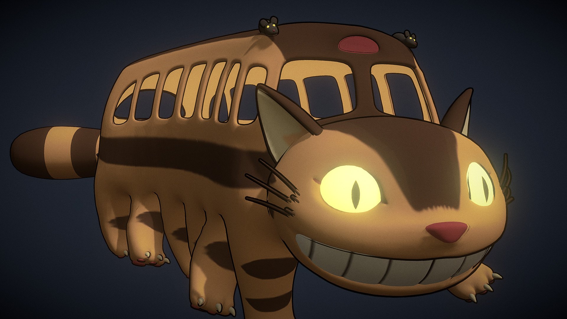 My take on CatBus from My Neighbor Totoro 3d model