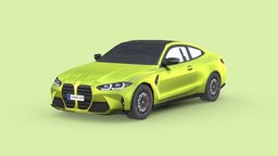 BMW M4 Competition 2021 wheel, modern, power, vehicles, bmw, cars, m4, drive, sedan, competition, coupe, bmw-m4, low-poly, vehicle, lowpoly, low, sci-fi, racing, futuristic, car, robot, race, bmw-m4-competition