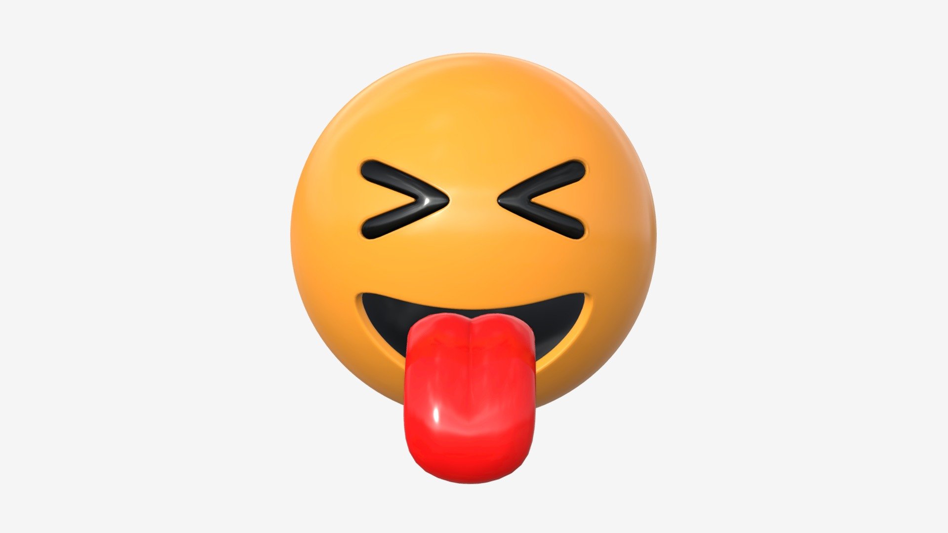 Emoji 025 Stuck-out tongue with closed eyes - Buy Royalty Free 3D model by HQ3DMOD (@AivisAstics) 3d model