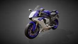 Yamaha R1 Supersport Motorcycle bike, wheels, motor, yamaha, motorcycle, obj, detailed, metal, realistic, engine, game-ready, realism, sportsbike, motorcycles, supersport, highquality, bpr, supersports, aerodynamic, 4ktextures, deisgn, footrest, rigged-and-animation, substancepainter, substance, low-poly, asset, blender, lowpoly, blender3d, model, racing, animation, animated, rigged, gameready, fbx-object-model, detailed-model, realisticrendering, "yamaha3d", "yamahar1"