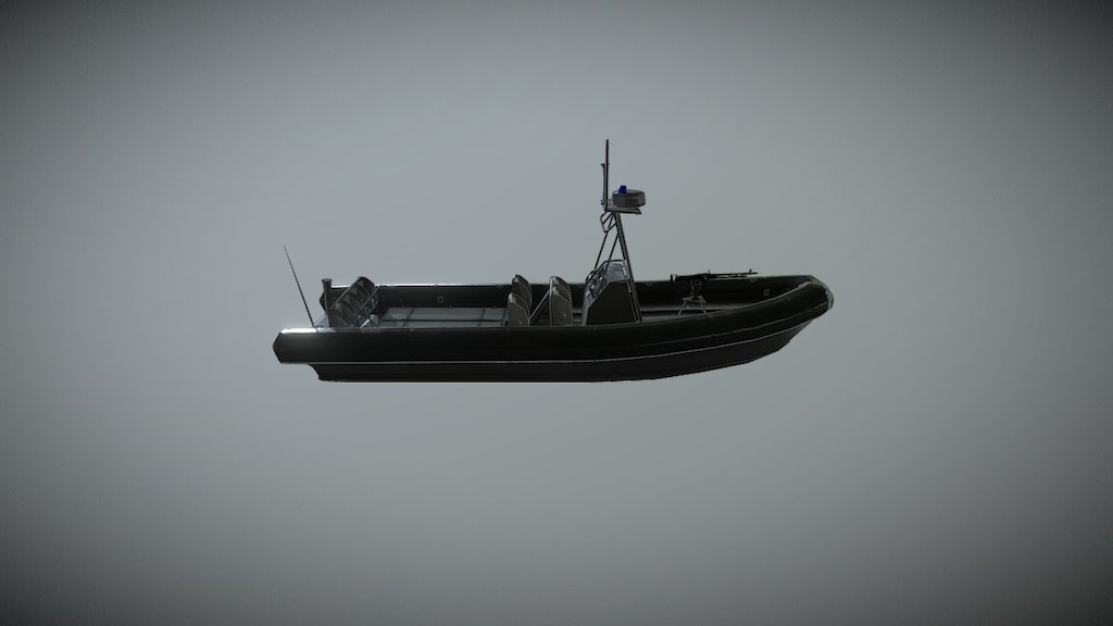 Rigid Hull Inflatable Boat - 3D model by AN24 3d model