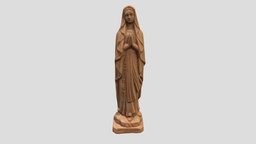 Virgin Mary Clay Statue statue, clay, terracotta, lourdes