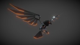 Mechanical Eagle eagle, mechanical, robotic, glow, hardsurface