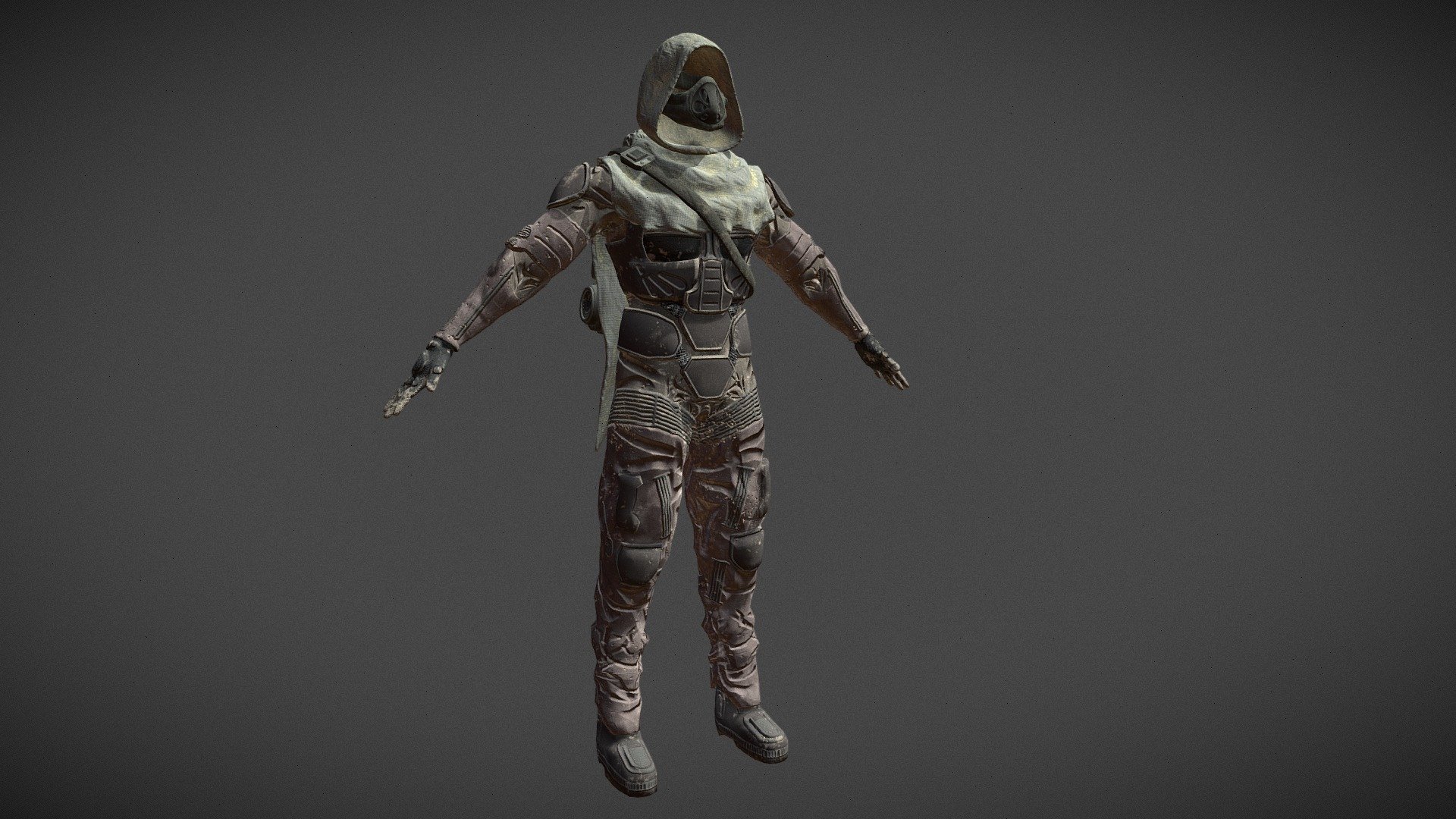 Dune Fremen Stillsuit + Accessories, inspired from the new Dune 2020 Film - Armor Model/Texture work by Outworld Studios

Comes with
- Stillsuit
- Water Recycler
- Desert Hood
- Desert Shroud
- Fremen Kit Backpack

Must give credit to Outworld Studios if using this asset

Show support by joining my discord: https://discord.gg/EgWSkp8Cxn

Portoflio: https://www.artstation.com/outworldstudios - Dune Fremen Stillsuit + Accessories - Buy Royalty Free 3D model by Outworld Studios (@outworldstudios) 3d model