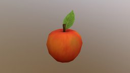 Red Low-Poly Apple