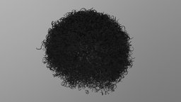 Curly Afro Hair (Black)