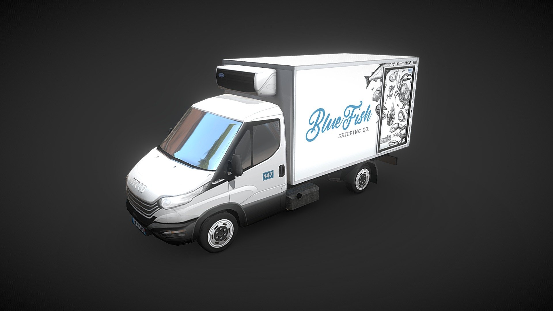 BlueFish x Iveco Daily - Buy Royalty Free 3D model by Gruny (@grunystudio) 3d model