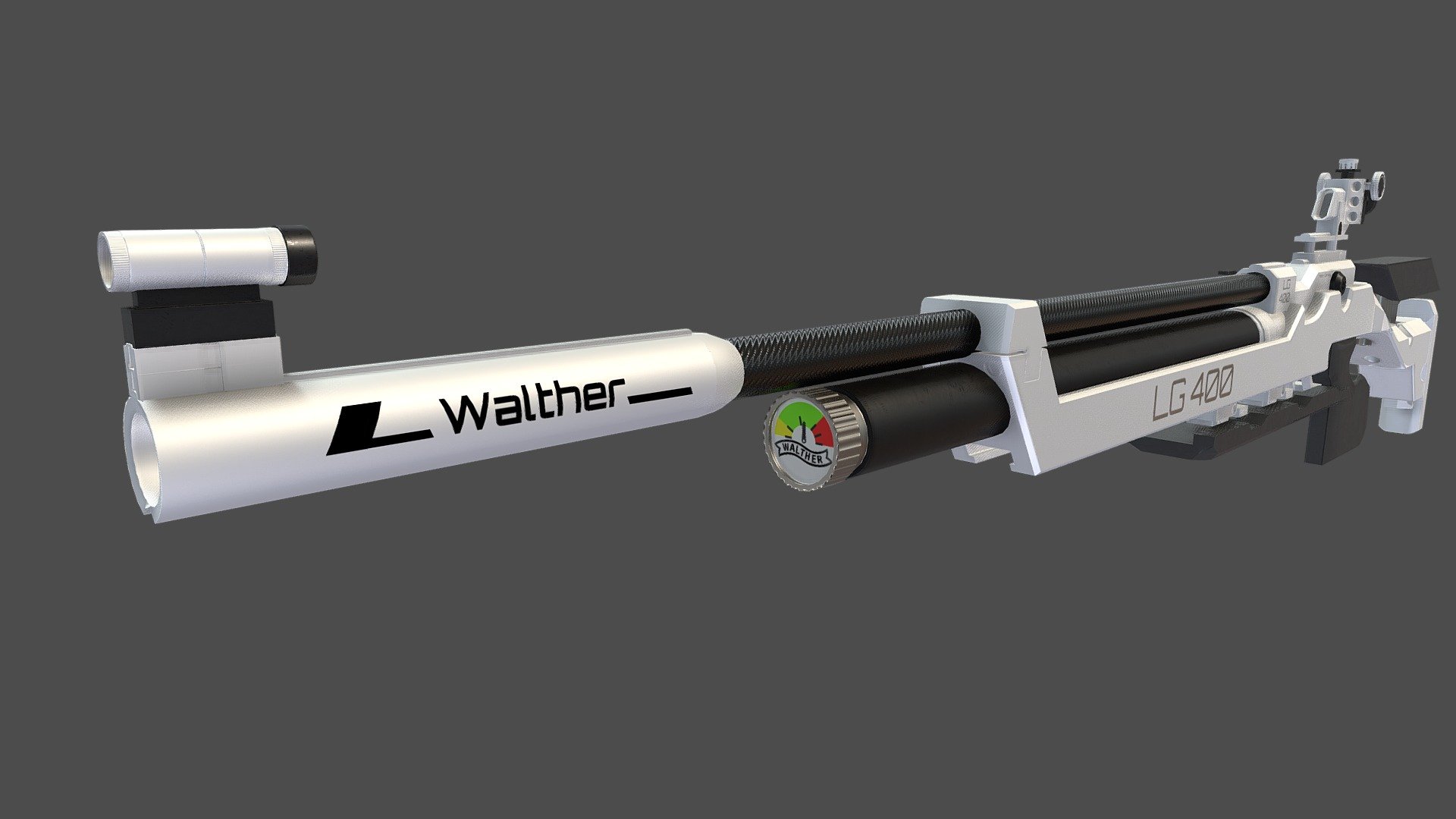 Walther LP model - 11,8k tris. Textures 4K 3d model