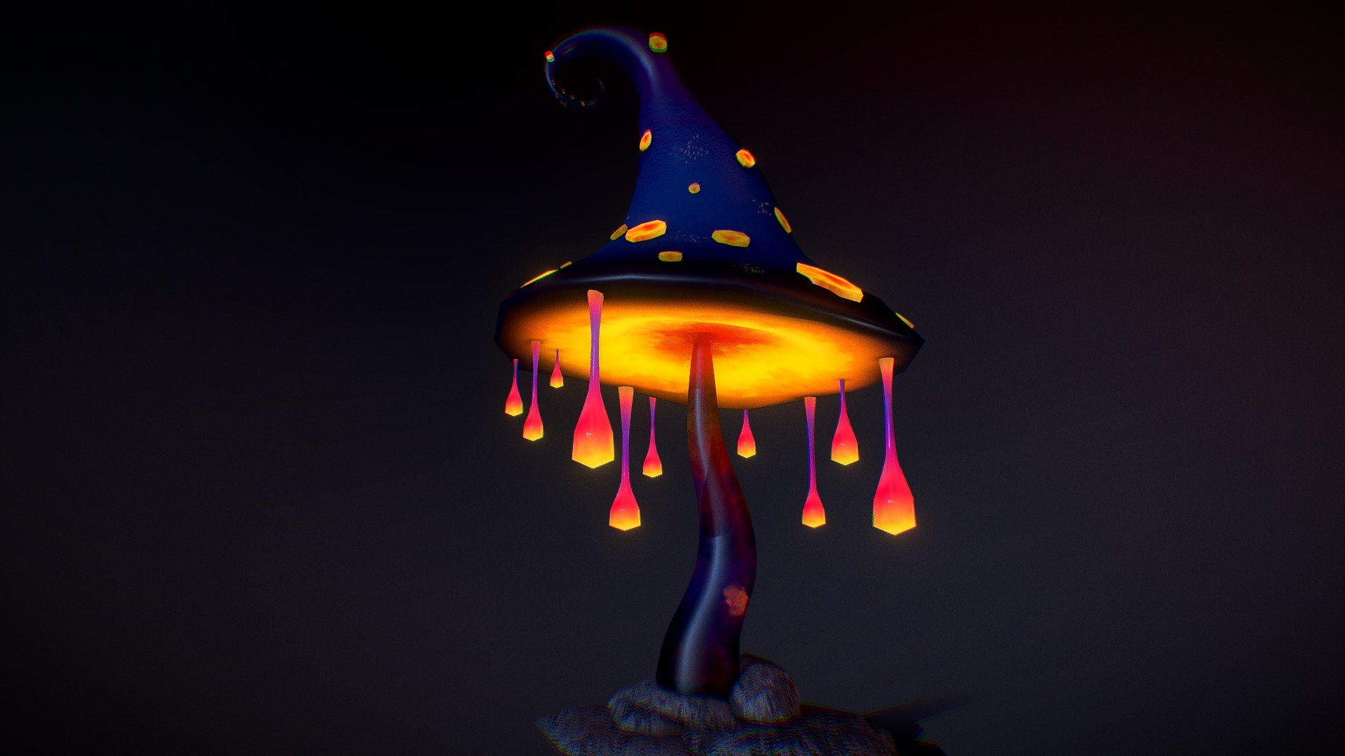 as a reference I used the picture that I found on the internet but unfortunately now I can't find it again :( - mushroom - Download Free 3D model by anyaachan 3d model