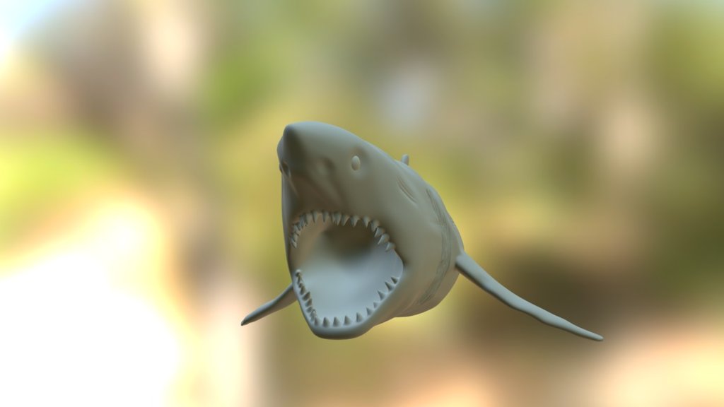 One of my first models. This one is not completet, will be texturing this week. 
Feedback please :) - The Great White Shark - In Progress - 3D model by Stefan Andersen (@SAndersen) 3d model