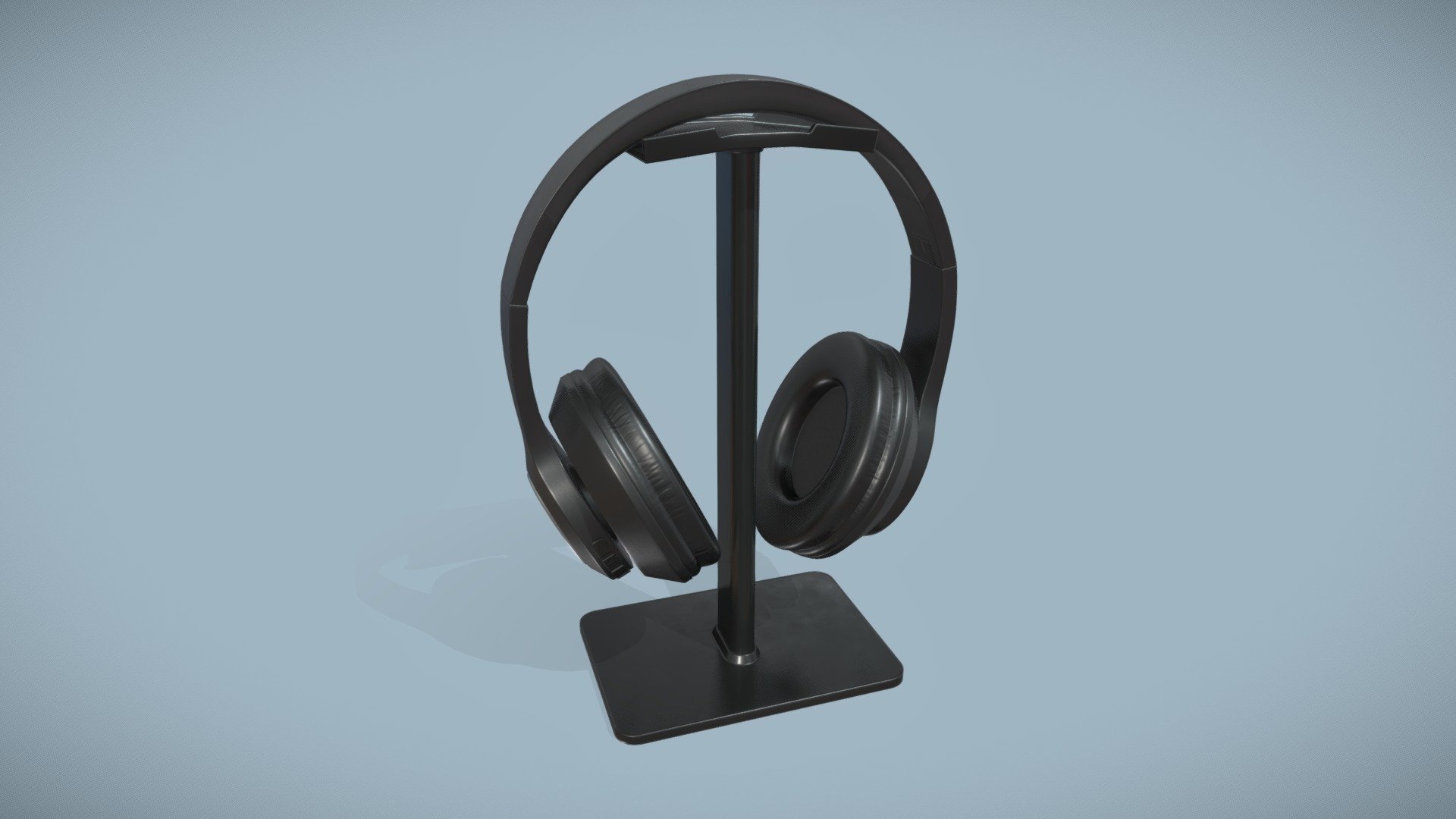 Game ready low-poly Headphones model with PBR textures for game engines/renderers.

This product is intended for game/real time/background use. This model is not intended for subdivision.

Features:




Geometry is triangulated to ensure best shading

All materials and objects named appropriately

Scaled to approximate real world size

Polycount: 11186 tris, 5843 vertices

No special plugins needed

.obj and .fbx versions exported from Blender 2.83

Textures:




Texture resolution: 4096x4096

Texture formats: PNG

General PBR Metallic/Roughness  textures: BaseColor, Metallic, Roughness, Normal(DirectX), Normal(OpenGL), AO

Unity textures: Albedo, MetallicSmoothness, Normal(OpenGL), AO

Unreal Engine 4 textures: BaseColor, OcclusionRoughnessMetallic, Normal(DirectX)

PBR Specular/Glossiness textures: Diffuse, Specular, Glossiness, Normal(DirectX), Normal(OpenGL), AO
 - Headphones - Buy Royalty Free 3D model by AshMesh 3d model
