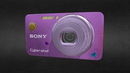 Pink Cybershot 2010, camera, props-assets, 2000s, camera-vintage, y2k