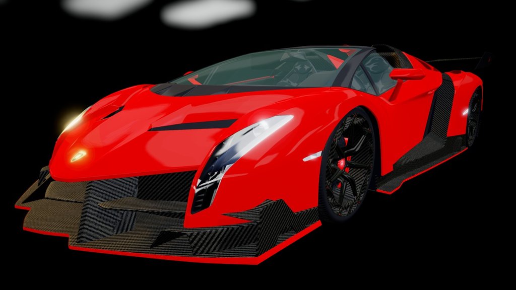 Lamborghini Veneno Roadster - 3D model by hugomatilde 3d model