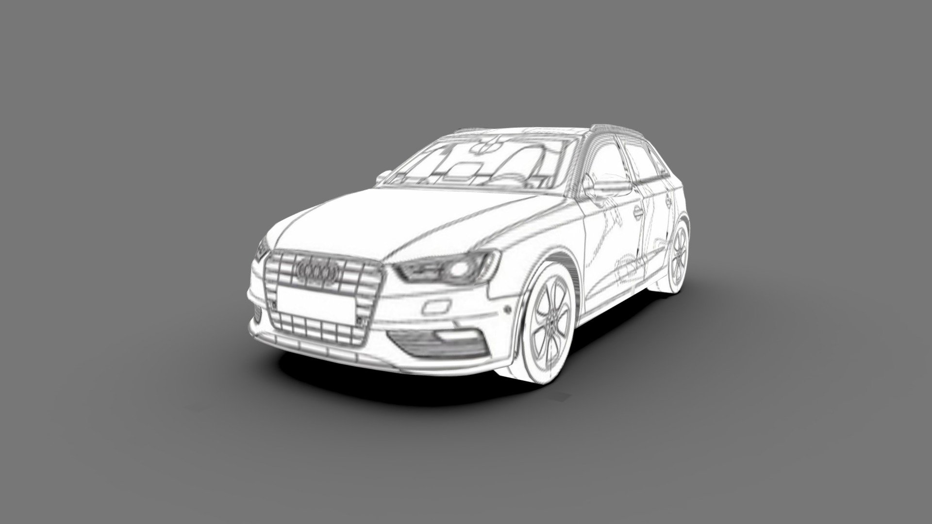 Low-poly, full-scale 3d blueprint model of the Audi A3 Sportback

Save time on modeling and just spend on customization tailored to your specific needs.
Your work gets very simplified due to the texture applied to the model, which is the blueprint itself.
You can also use the model directly in architectural or design projects.

Package includes 5 file formats and texture (3ds, fbx, dae, obj and skp)

Hope you enjoy it.
José Bronze - Audi A3 Sportback 3d blueprint - Buy Royalty Free 3D model by Jose Bronze (@pinceladas3d) 3d model