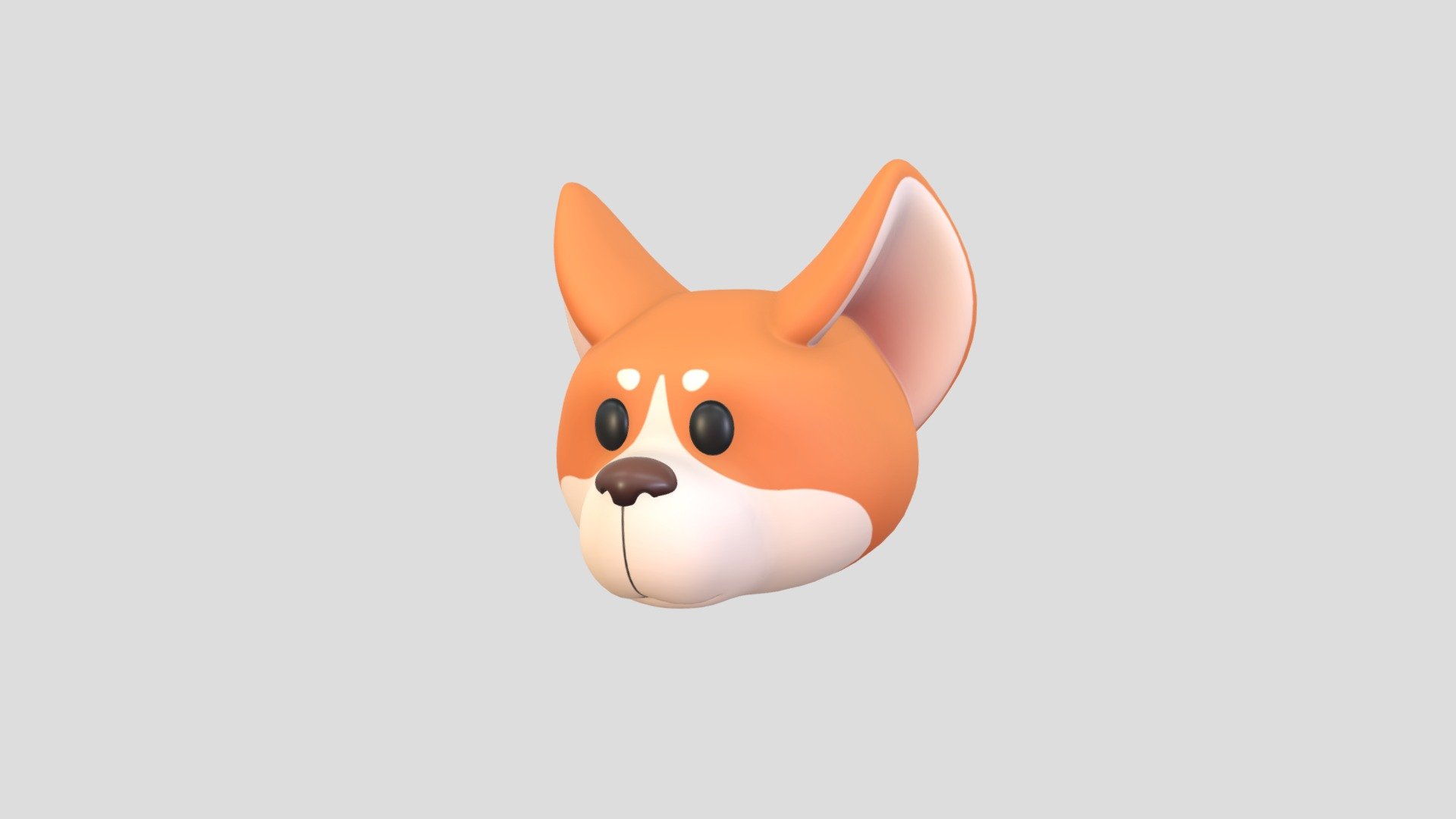 Corgi Dog Head 3d model.      
    


File Format      
 
- 3ds max 2021  
 
- FBX  
 
- OBJ  
    


Clean topology    

No Rig                          

Non-overlapping unwrapped UVs        
 


PNG texture               

2048x2048                


- Base Color                        

- Normal                            

- Roughness                         



1,452 polygons                          

1,484 vertexs                          
 - Prop179 Corgi Dog Head - Buy Royalty Free 3D model by BaluCG 3d model