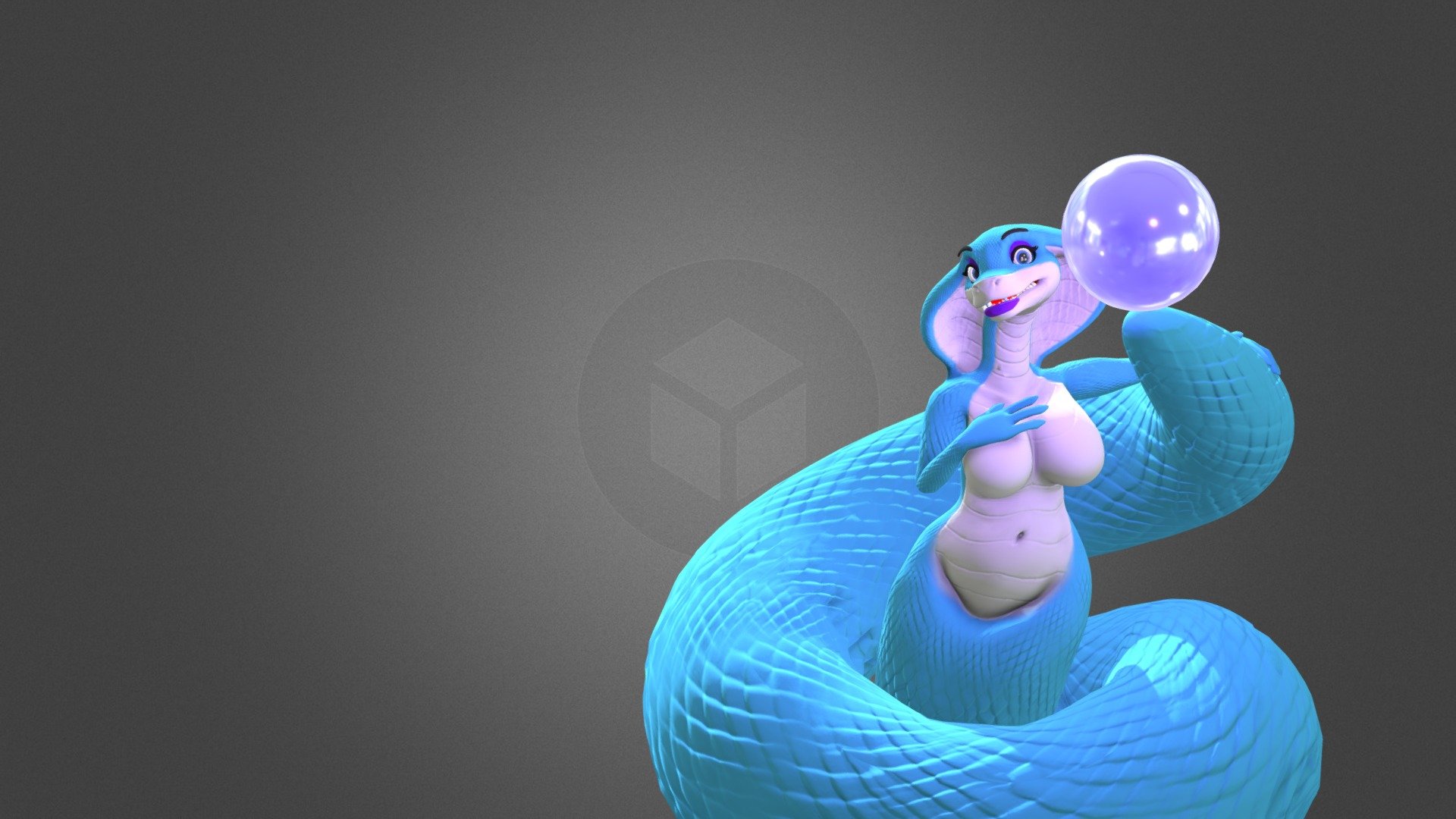 This is a snake women known as lizzy, she is a rather large snake who enjoys the glammer in life, always wanting to look beautiful where ever she goes 3d model